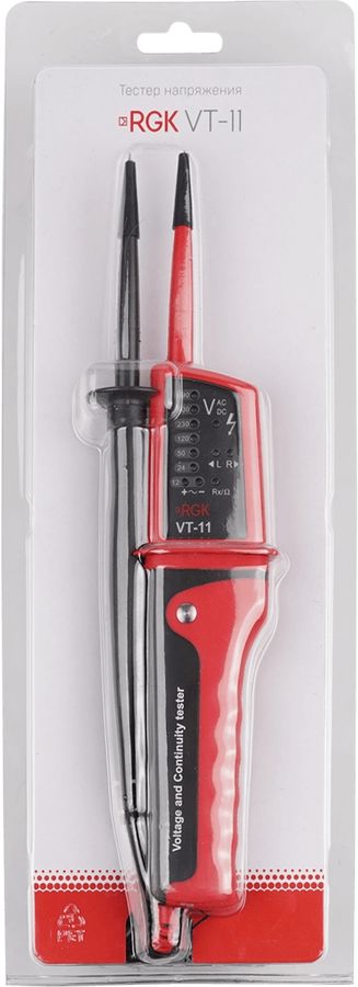 Тестер напряжения RGK VT-11 красный/черный (755269)