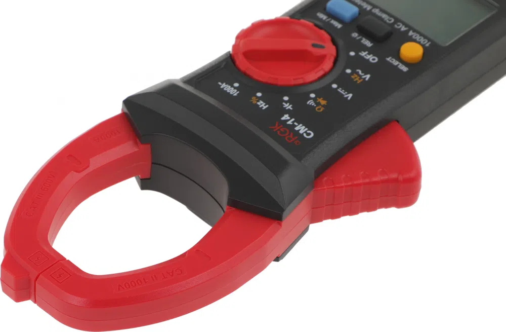 Клещи токоизмерительные RGK CM-14 цифр. измер.ток:переменный черный/красный (755115)