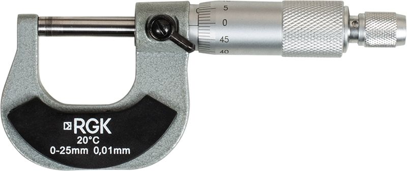 Микрометр RGK MCM-25 гладкий (МК) разм.шага 0.01мм серый (755818)