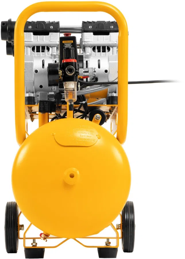 Компрессор поршневой Denzel DLS 1500/50 безмасляный 260л/мин 50л 1500Вт желтый