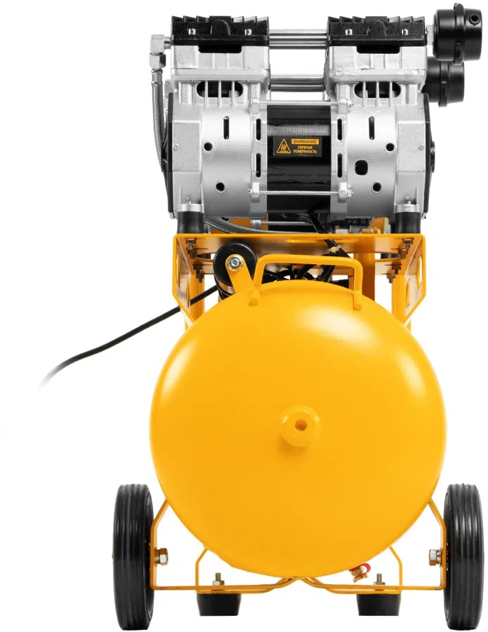 Компрессор поршневой Denzel DLS 1500/50 безмасляный 260л/мин 50л 1500Вт желтый