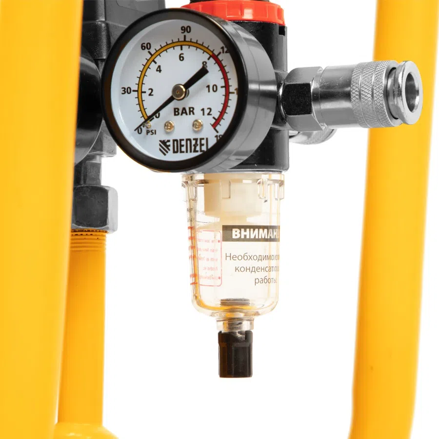Компрессор поршневой Denzel DLS 1500/50 безмасляный 260л/мин 50л 1500Вт желтый