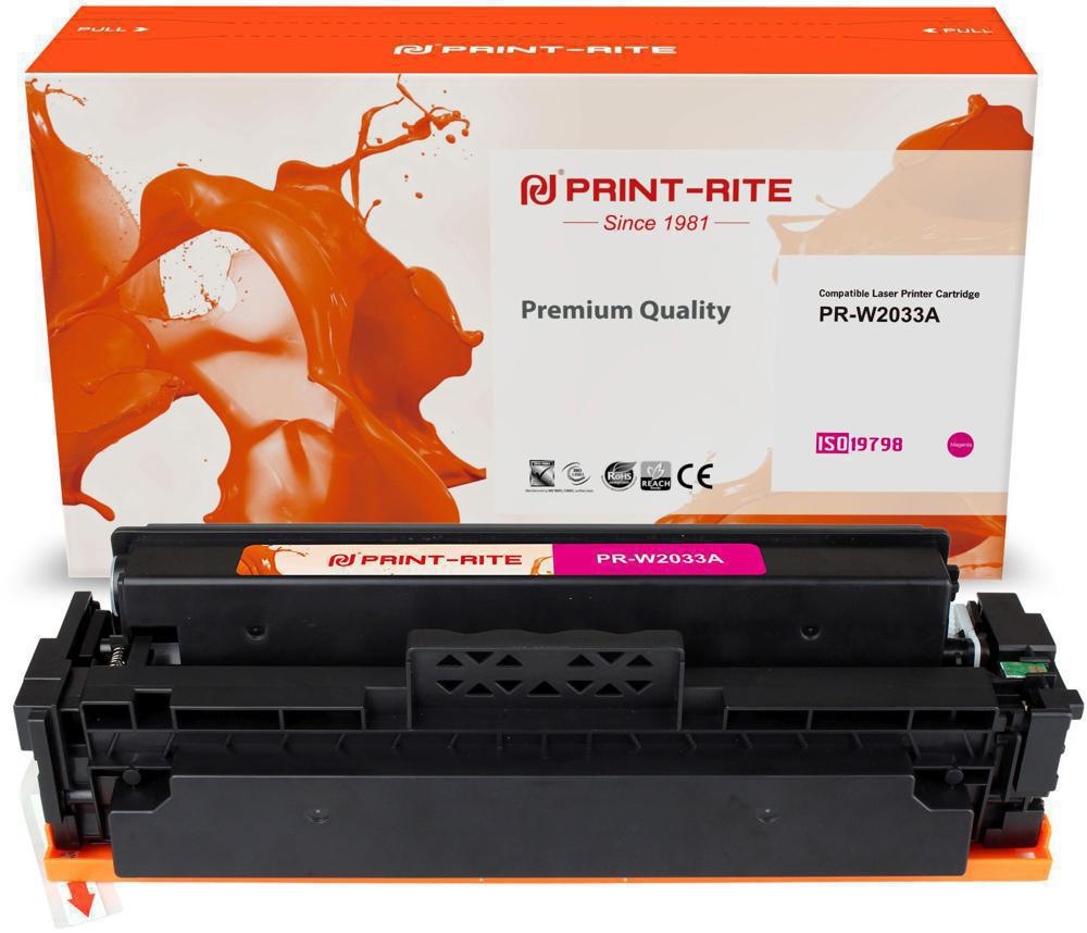 Картридж лазерный Print-Rite TFHBKRMPU1J PR-W2033A W2033A пурпурный (2100стр.) для HP Color LaserJet M454nw/dn/dw/ Pro, MFP M479dw/fdn/fdw