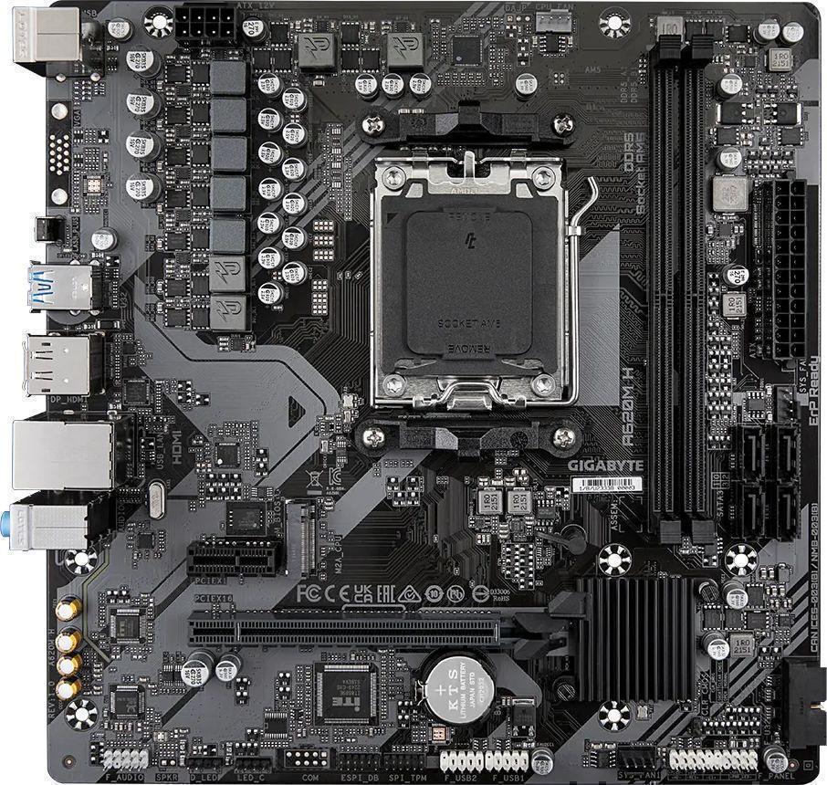 Материнская плата Gigabyte A620M H SocketAM5 AMD A620 2xDDR5 mATX AC`97 8ch(7.1) GbLAN RAID+VGA+HDMI