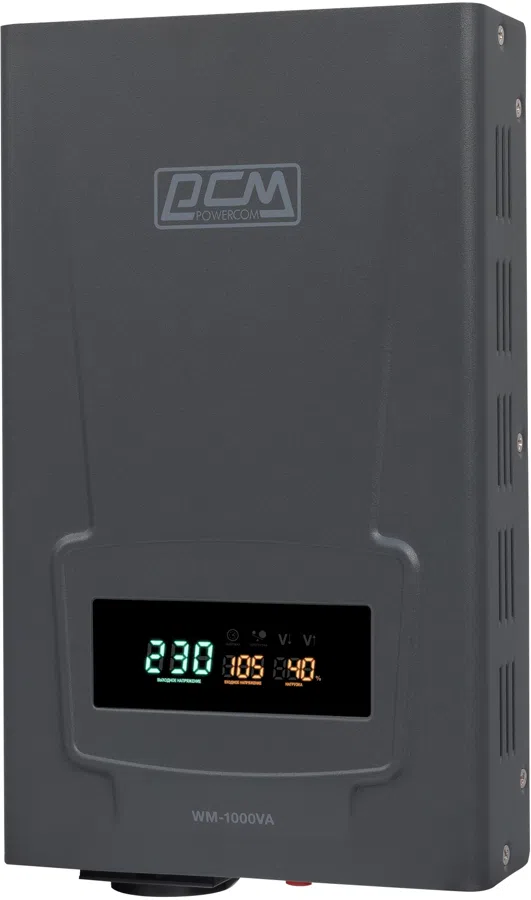 Стабилизатор напряжения Powercom WM-1000VA 800Вт 1000ВА графитовый