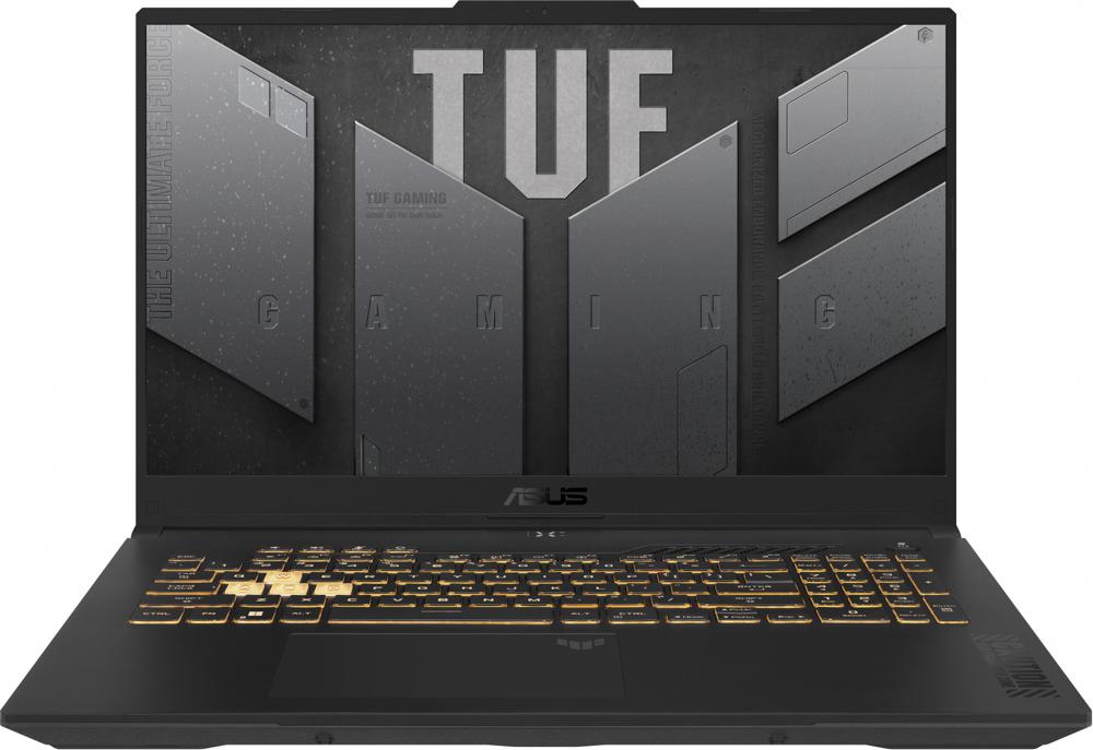 Ноутбук Asus TUF Gaming F17 FX707ZV4-HX076 Core i7 12700H 16Gb SSD512Gb NVIDIA GeForce RTX4060 8Gb 17.3" IPS FHD (1920x1080) noOS grey WiFi BT Cam (90NR0FB5-M004H0)