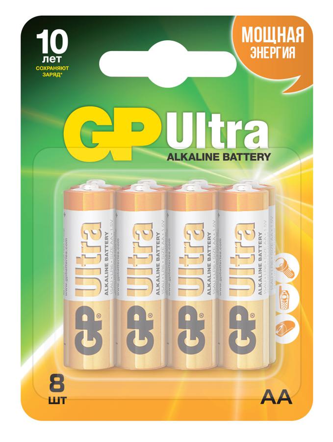 Батарея GP Ultra 15AU-2CR8 AA (8шт) блистер