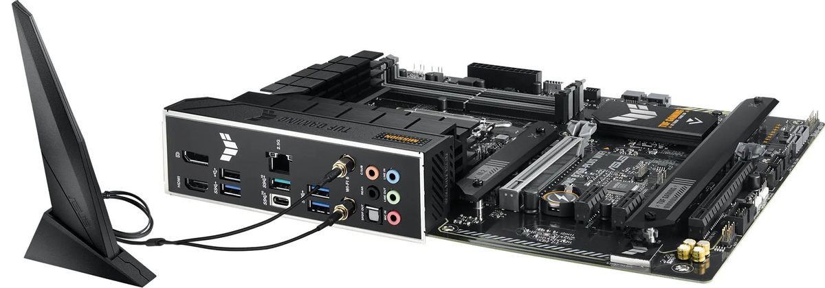 Материнская плата Asus TUF GAMING B760-PLUS WIFI Soc-1700 Intel B760 4xDDR5 ATX AC`97 8ch(7.1) 2.5Gg RAID+HDMI+DP