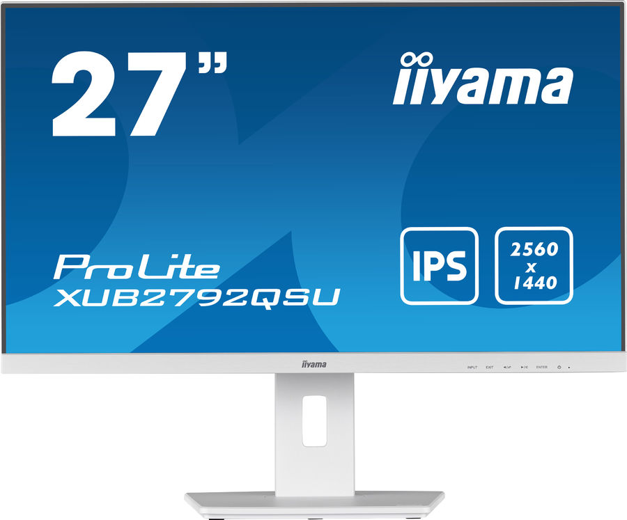 Монитор Iiyama 27" ProLite XUB2792QSU-W5 белый IPS LED 16:9 DVI HDMI M/M матовая HAS Piv 250cd 178гр/178гр 2560x1440 75Hz DP WQ USB 6.8кг