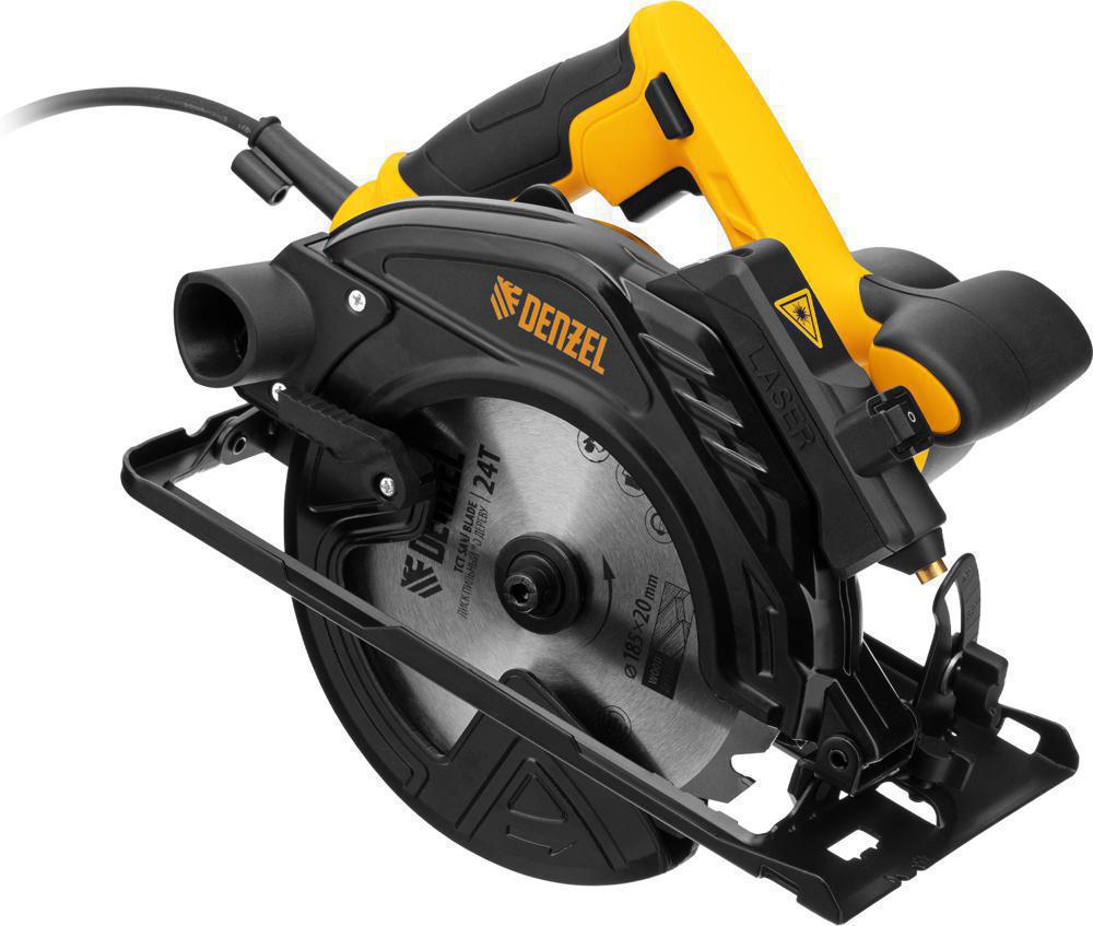 Циркулярная пила (дисковая) Denzel CSH-185 1400Вт (ручная) D диска.:185мм (27304)