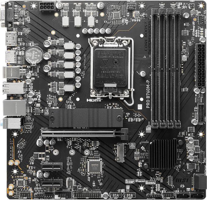 Материнская плата MSI PRO B760M-P Soc-1700 Intel B760 4xDDR5 mATX AC`97 8ch(7.1) GbLAN+VGA+HDMI+DP