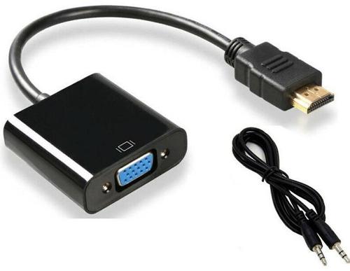 Переходник аудио-видео Premier 5-983 HDMI (m)/VGA (f)/Jack 3.5 (f) 0.15м. черный