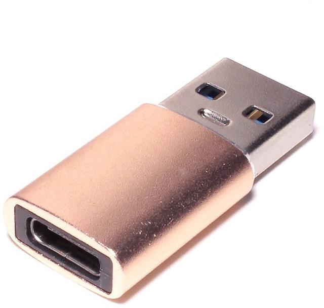 Адаптер Premier 6-071 USB 2.0 A(m) USB Type-C (f) золотистый (пакет)