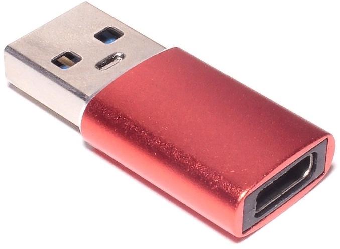 Адаптер Premier 6-071 USB 2.0 A(m) USB Type-C (f) красный (пакет)