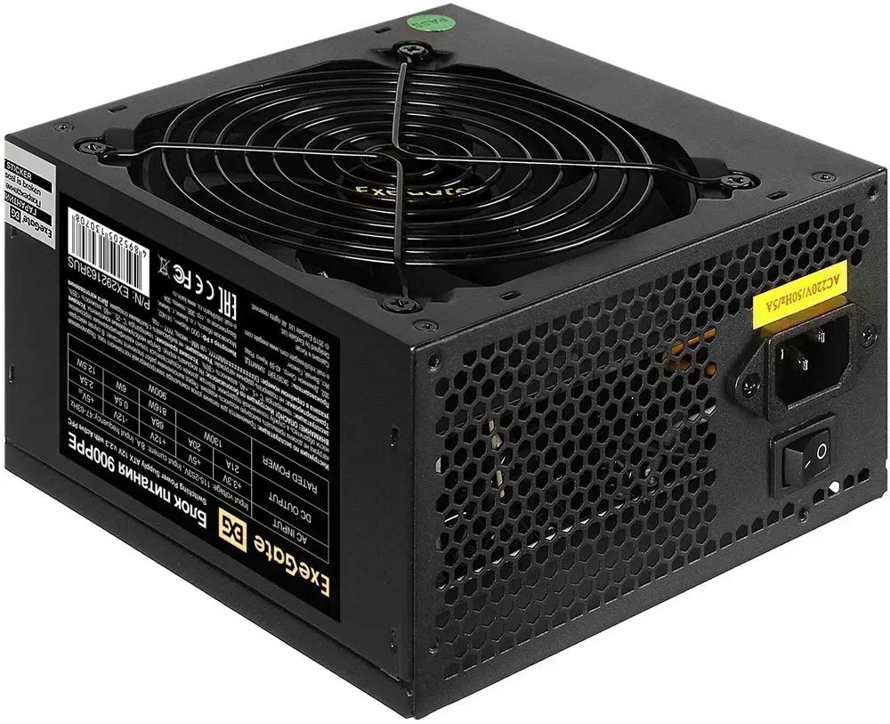 Блок питания Exegate ATX 900W 900PPE 80+ (20+4pin) APFC 120mm fan 6xSATA
