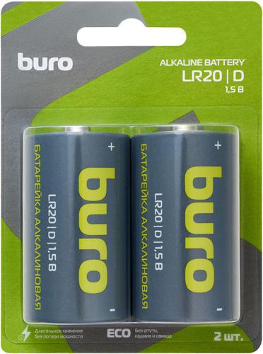 Батарея Buro Alkaline LR20 D 18000mAh (2шт) блистер