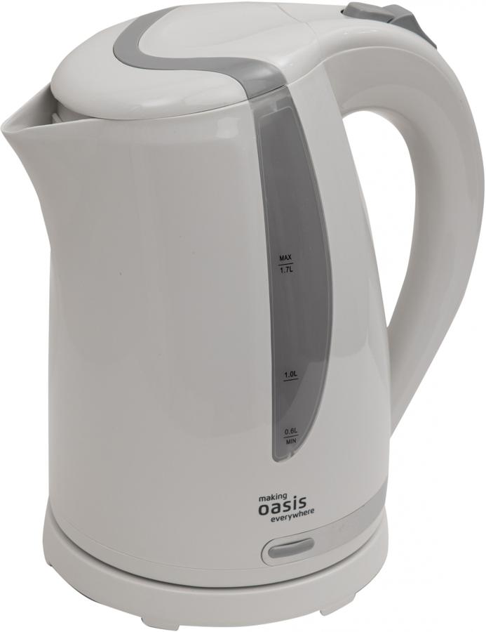 Чайник электрический Oasis K-2PW 1.7л. 2200Вт белый корпус: пластик