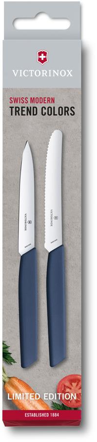 Набор ножей кухон. Victorinox Swiss Modern (6.9096.2L3) компл.:2предм. синий карт.коробка