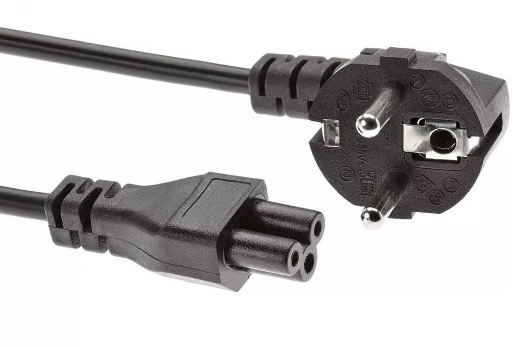 Кабель Premier 5-282 IEC C5 (3-pin) Евровилка угловой 1м (5-282(0.5) 1.0) черный (Bulk)