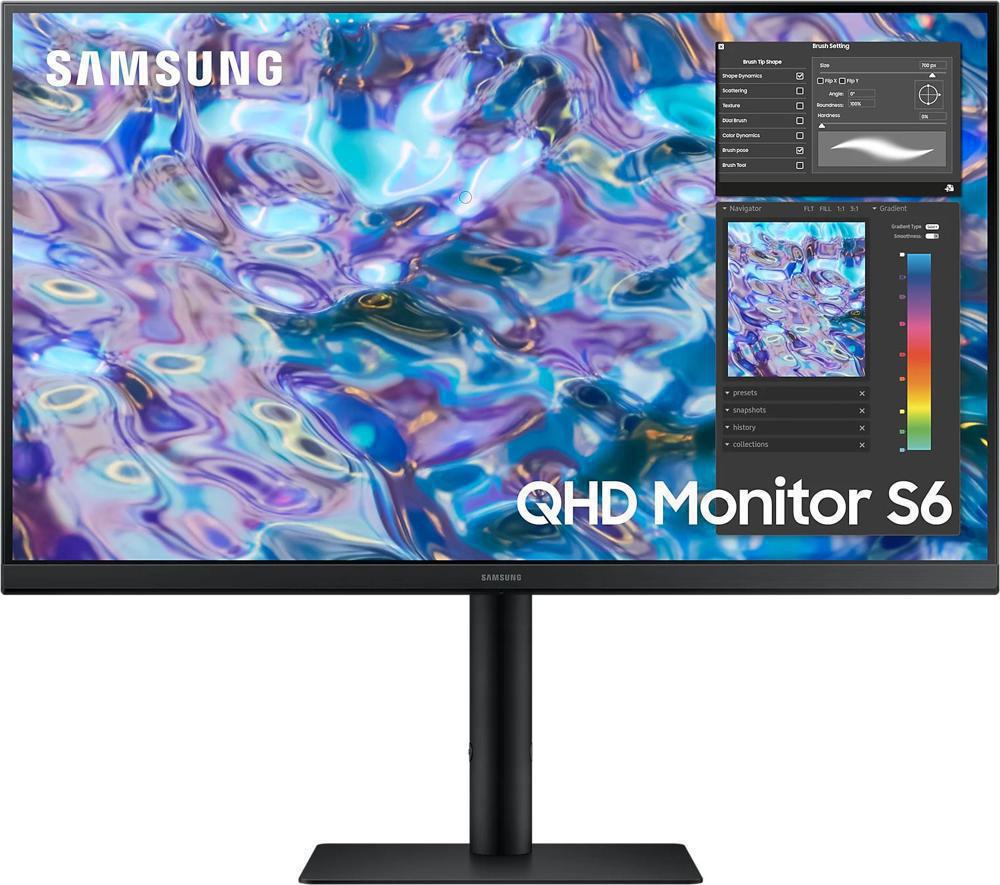 Монитор Samsung 27" LS27B610EQIXCI черный IPS LED 16:9 HDMI матовая HAS Piv 1000:1 300cd 178гр/178гр 2560x1440 75Hz FreeSync DP 2K 5.4кг