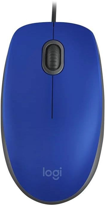 Мышь Logitech M110 Silent синий/черный оптическая (1000dpi) silent USB (2but)