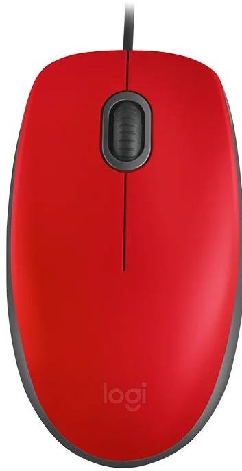 Мышь Logitech M110 Silent красный/черный оптическая (1000dpi) silent USB (2but)