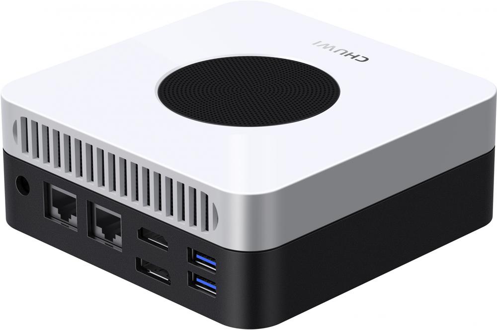 Неттоп Chuwi LarkBox X N100 (0.8) 12Gb SSD512Gb UHDG Windows 11 Professional 2.5xGbitEth+1xGbitEth WiFi BT черный/белый