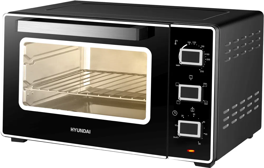 Мини-печь Hyundai MIO-HY093 28л. 1600Вт черный