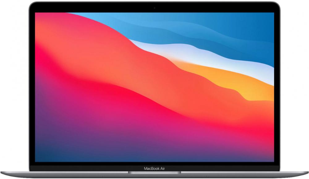 Ноутбук Apple MacBook Air A2337 M1 8 core 8Gb SSD256Gb/7 core GPU 13.3" IPS (2560x1600) Mac OS grey space WiFi BT Cam (MGN63HN/A)
