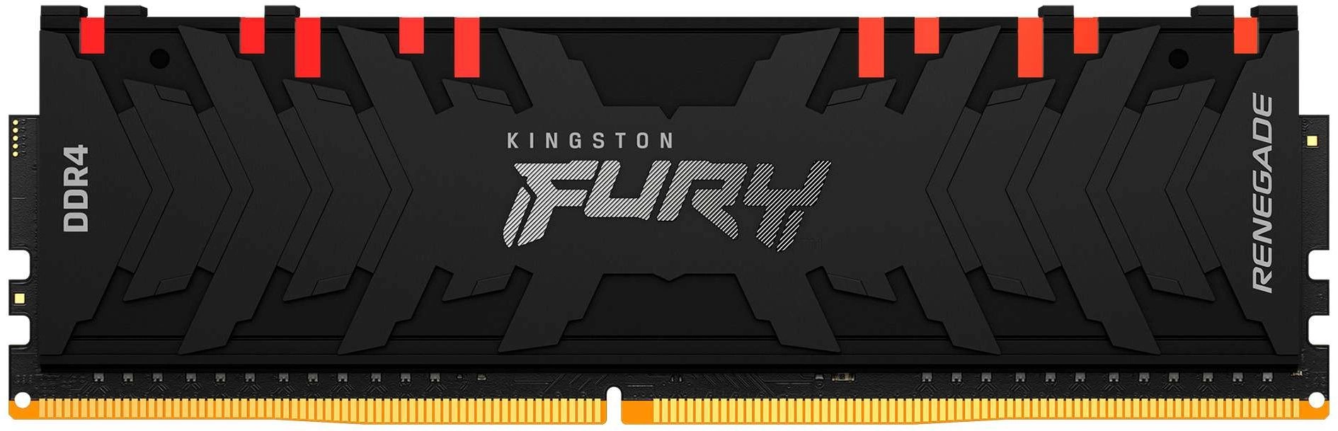 Память DDR4 32GB 3200MHz Kingston KF432C16RBA/32 Fury Renegade RGB RTL Gaming PC4-25600 CL16 DIMM 288-pin 1.35В Intel dual rank с радиатором Ret