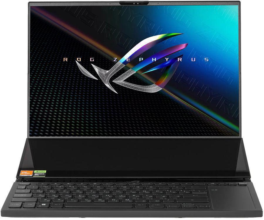 Ноутбук Asus ROG Zephyrus Duo 16 GX650PY-NM085W Ryzen 9 7945HX 32Gb SSD2Tb NVIDIA GeForce RTX4090 16Gb 16" IPS WQXGA (2560x1600) Windows 11 Home black WiFi BT Cam (90NR0BI1-M004X0)