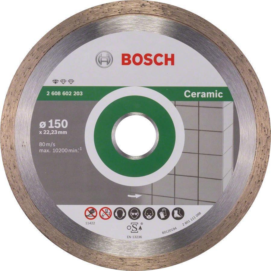 Диск алмазный по керам. Bosch 2608602203 d=150мм d(посад.)=22.23мм (угловые шлифмашины) (упак.:1шт)