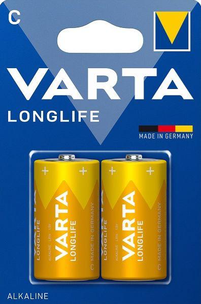 Батарея Varta Longlife Alkaline LR14C (2шт) блистер