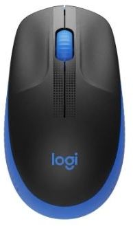 Мышь Logitech M190 черный/синий оптическая (1000dpi) беспроводная USB (2but)