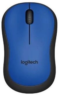 Мышь Logitech Silent M221 голубой/серый оптическая (1000dpi) беспроводная USB (2but)