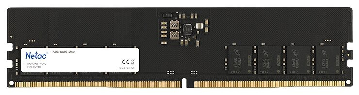 Память DDR5 16GB 4800MHz Netac NTBSD5P48SP-16 Basic RTL Gaming PC5-38400 CL40 DIMM ECC 288-pin 1.1В original Intel Ret