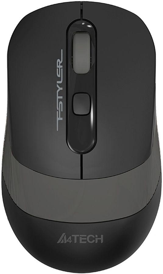 Мышь A4Tech Fstyler FG10CS Air черный/серый оптическая (2000dpi) silent беспроводная USB для ноутбука (4but)
