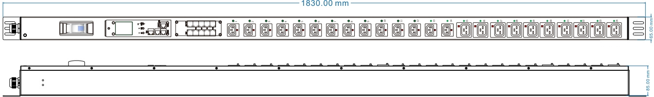 Блок распределения питания Powercom PDU-16AVMS20-18C13-2C19
