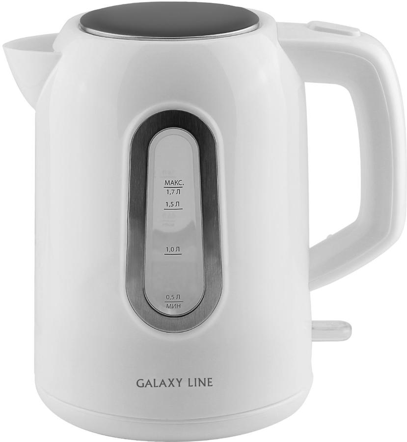 Чайник электрический Galaxy Line GL 0212 1.7л. 2200Вт белый корпус: пластик (ГЛ0212Л)