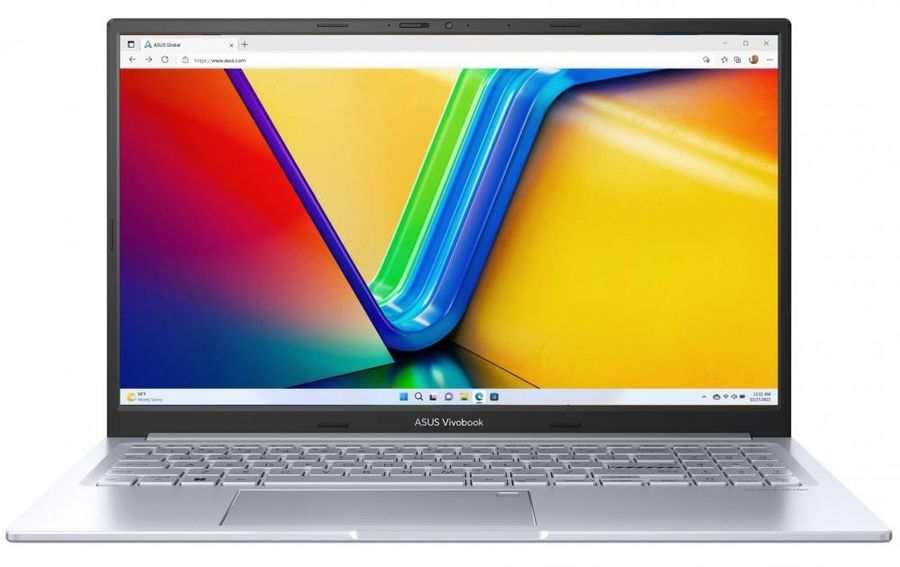 Ноутбук Asus Vivobook 15X OLED K3504ZA-MA195 Core i5 1235U 8Gb SSD512Gb Intel Iris Xe graphics 15.6" OLED 2.8K (2880x1620) noOS silver WiFi BT Cam (90NB11S2-M00820)