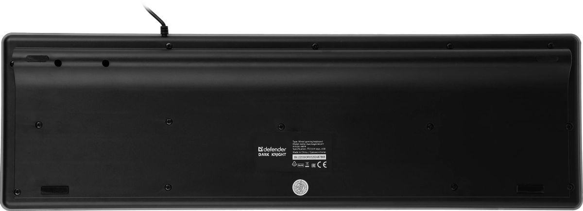 Клавиатура Defender GK-077 белый/черный USB for gamer LED (45078) кабель 1.5м