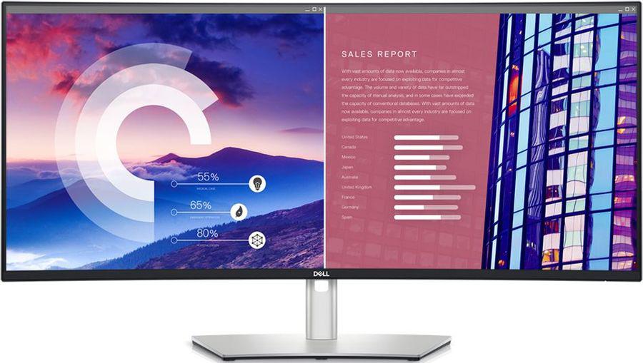 Монитор Dell 37.5" UltraSharp U3821DW черный IPS LED 21:9 HDMI M/M матовая HAS Piv 300cd 178гр/178гр 3840x1600 60Hz DP WQ+ USB 13.6кг