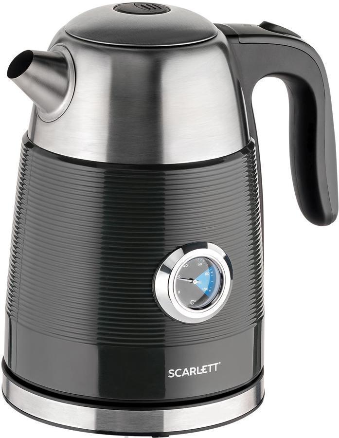Чайник электрический Scarlett SC-EK21S102 1.7л. 2200Вт графит корпус: металл/пластик