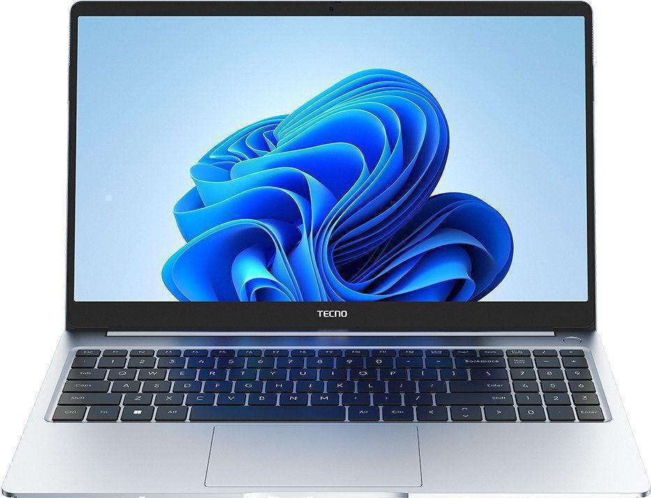 Ноутбук Tecno MegaBook T1 Ryzen 5 5560U 16Gb SSD512Gb AMD Radeon Graphics 15.6" IPS FHD (1920x1080) без ОС 64 silver WiFi BT Cam 6060mAh (71003300139)