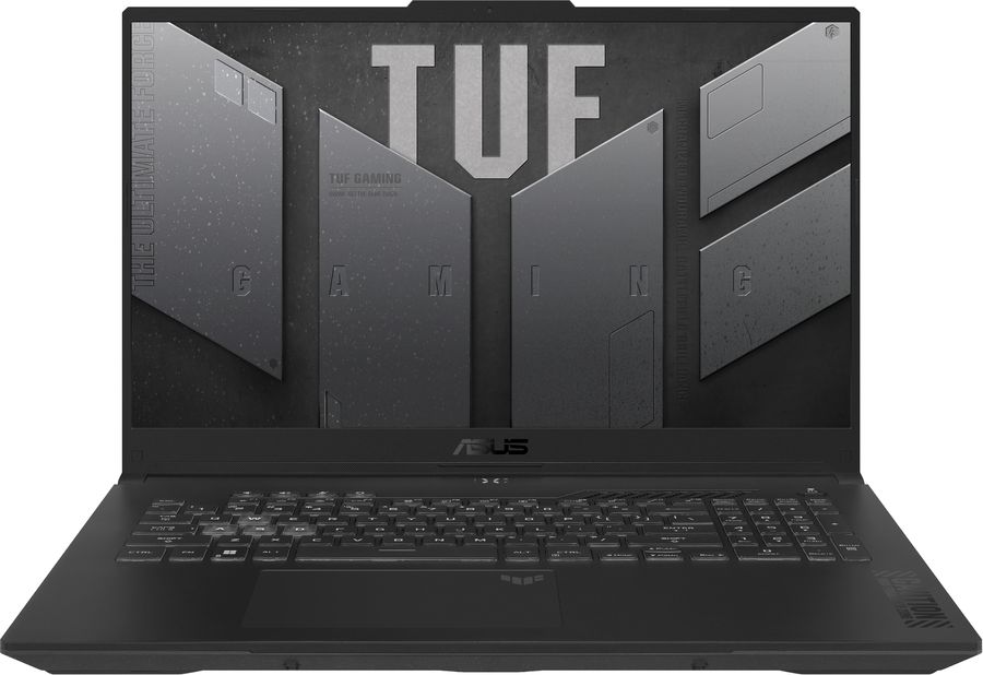 Ноутбук Asus TUF Gaming F17 FX707ZV4-HX055 Core i7 12700H 16Gb SSD1Tb NVIDIA GeForce RTX4060 8Gb 17.3" IPS FHD (1920x1080) noOS grey WiFi BT Cam (90NR0FB5-M003B0)