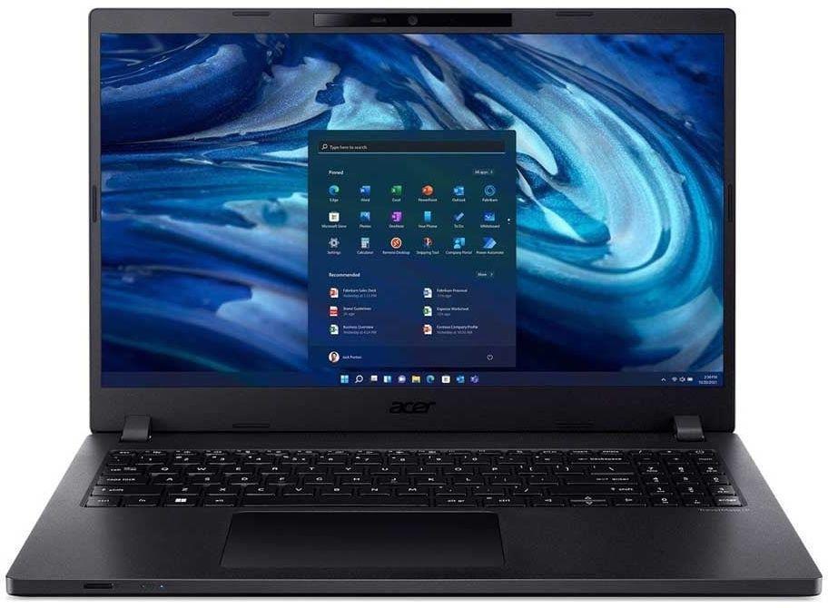 Ноутбук Acer TravelMate P2 TMP215-54 Core i5 1235U 8Gb SSD256Gb Intel Iris Xe graphics 15.6" IPS FHD (1920x1080) Windows 11 Professional black WiFi BT Cam (NX.VVSEK.00D)