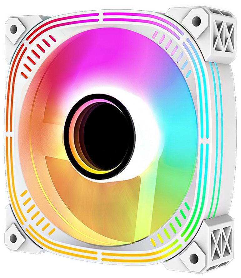 Вентилятор ALSEYE Luna-120-W-P, 120мм, PWM, RGB, белый, Ret