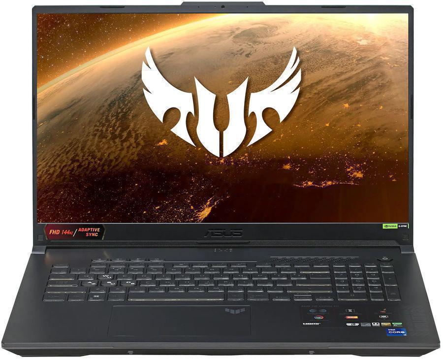 Ноутбук Asus TUF Gaming F17 FX707ZU4-HX058 Core i7 12700H 16Gb SSD512Gb NVIDIA GeForce RTX4050 6Gb 17.3" IPS FHD (1920x1080) noOS grey WiFi BT Cam (90NR0FJ5-M00370)