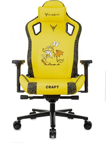 Кресло игровое Knight Craft Dragon желтый экокожа крестов. металл