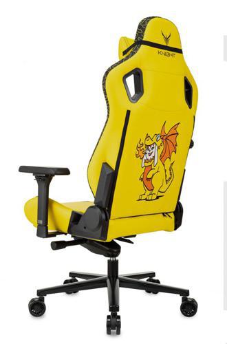 Кресло игровое Knight Craft Dragon желтый экокожа крестов. металл